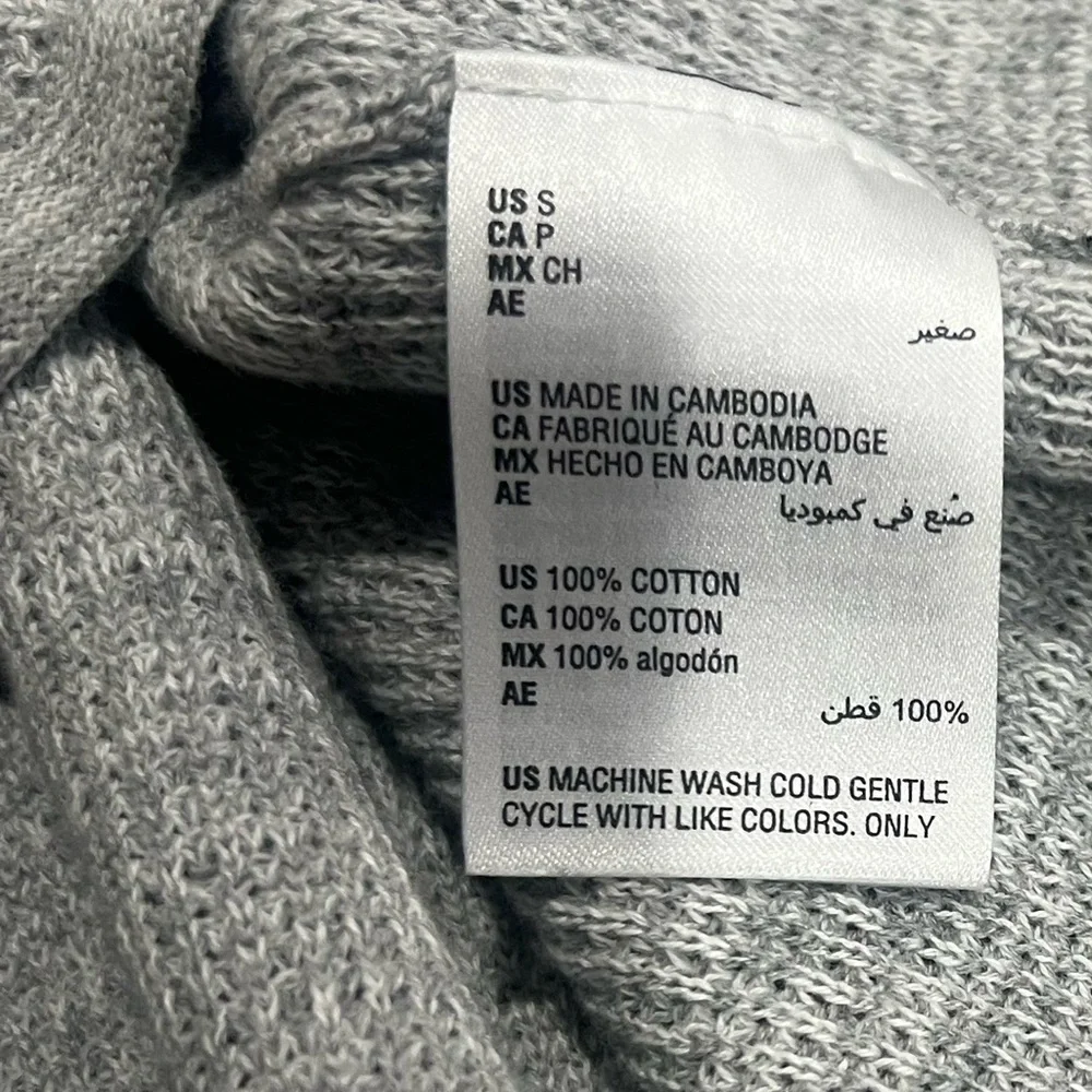Karen Scott Heather Gray Sweater with White Accents NWT!!! - Picture 6 of 6